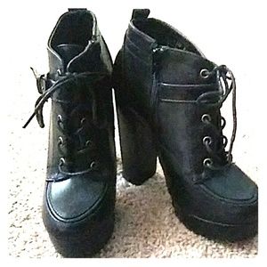 Tall Black Ankle Booties